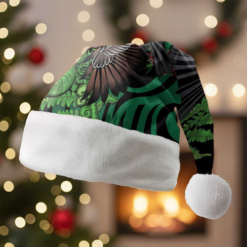 Meri Kirihimete New Zealand Christmas Santa Hat Piwakawaka Koru Fern Mix Pohutukawa - Aussie Hoodie
