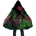 Meri Kirihimete New Zealand Cloak Piwakawaka Koru Fern Mix Pohutukawa - Aussie Hoodie