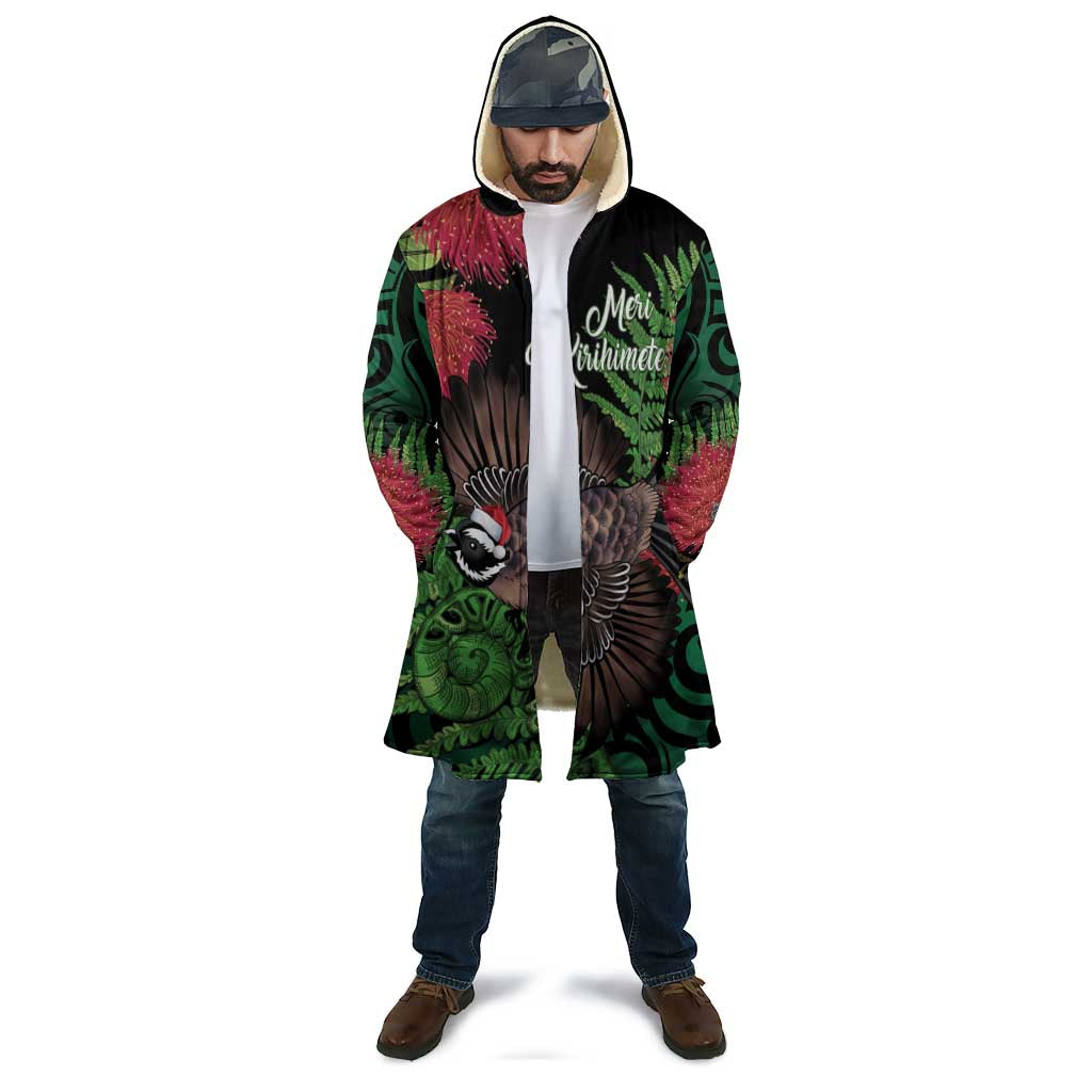 Meri Kirihimete New Zealand Cloak Piwakawaka Koru Fern Mix Pohutukawa - Aussie Hoodie