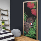 Meri Kirihimete New Zealand Door Cover Piwakawaka Koru Fern Mix Pohutukawa - Aussie Hoodie