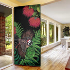 Meri Kirihimete New Zealand Door Cover Piwakawaka Koru Fern Mix Pohutukawa - Aussie Hoodie