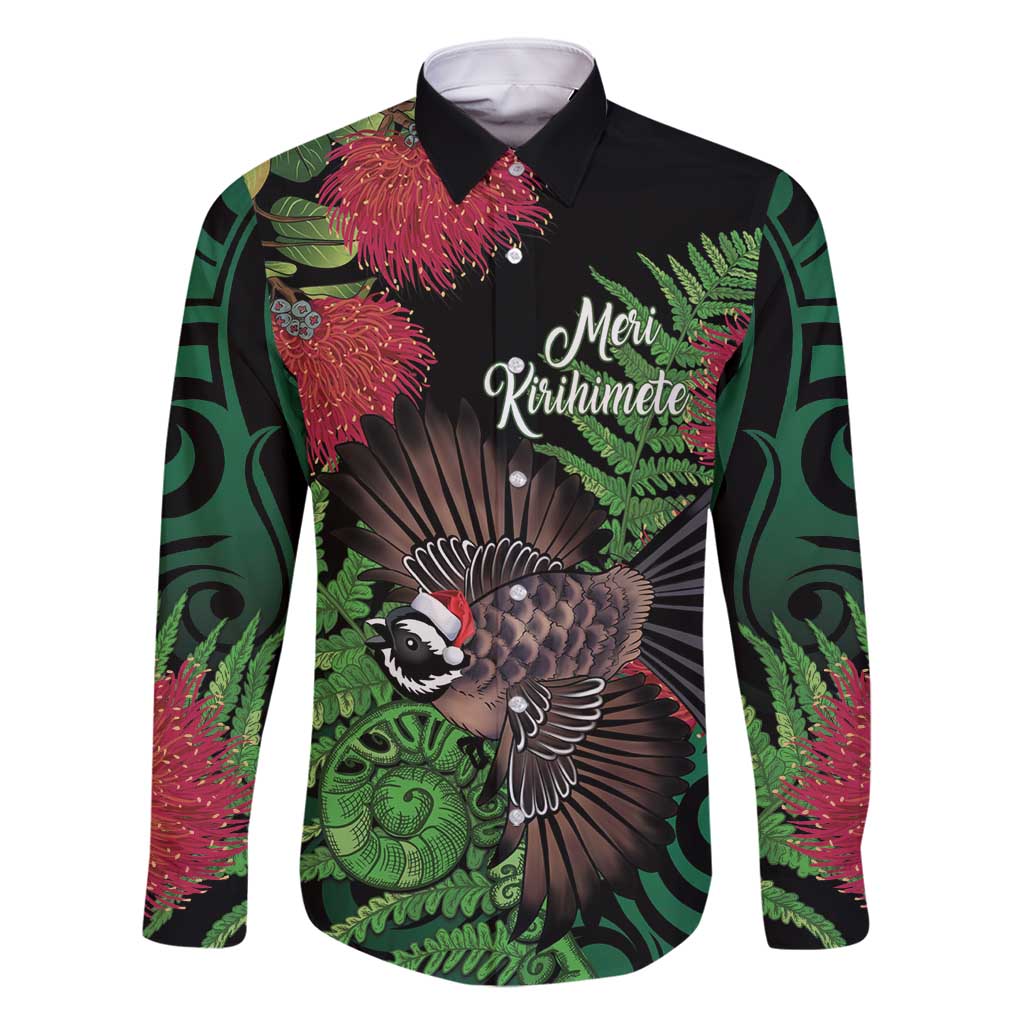 Meri Kirihimete New Zealand Family Matching Off Shoulder Maxi Dress and Hawaiian Shirt Piwakawaka Koru Fern Mix Pohutukawa - Aussie Hoodie