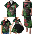 Meri Kirihimete New Zealand Family Matching Puletasi and Hawaiian Shirt Piwakawaka Koru Fern Mix Pohutukawa - Aussie Hoodie