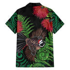 Meri Kirihimete New Zealand Family Matching Puletasi and Hawaiian Shirt Piwakawaka Koru Fern Mix Pohutukawa - Aussie Hoodie