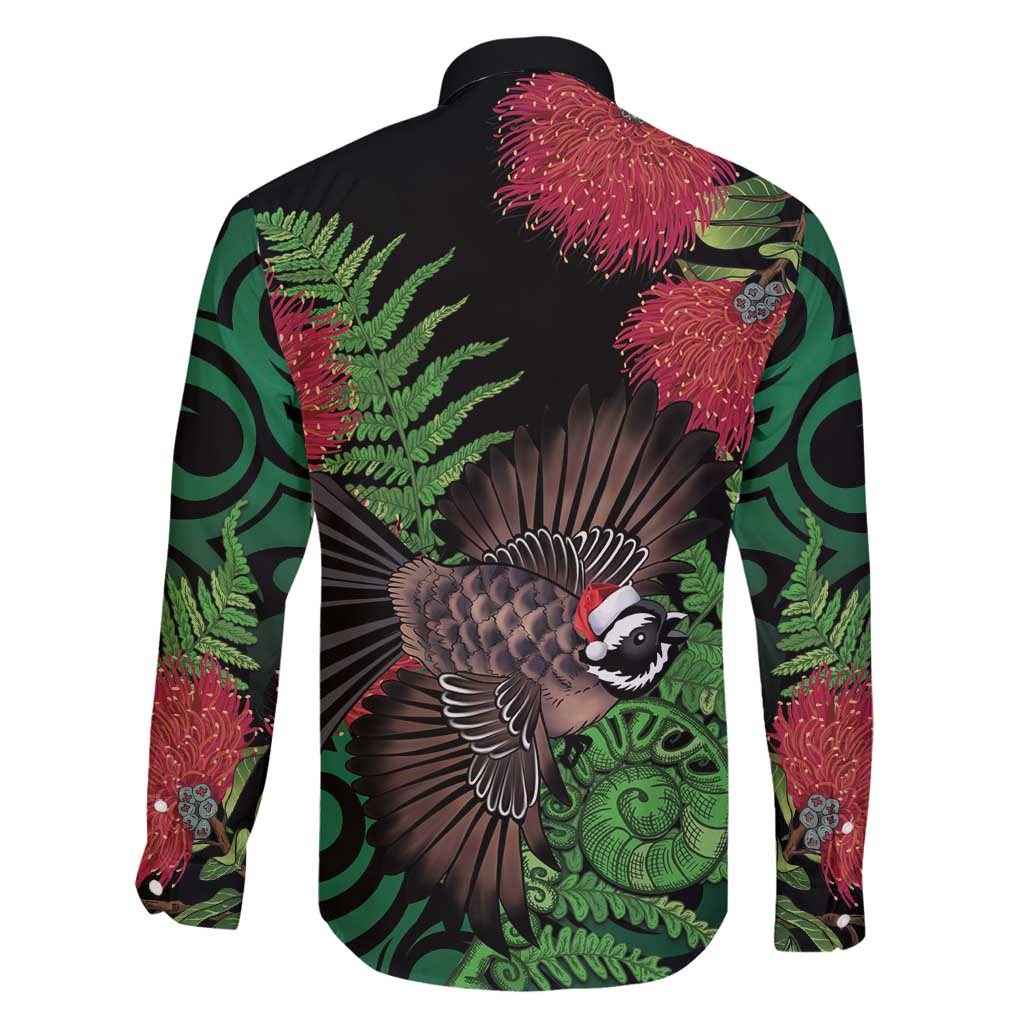 Meri Kirihimete New Zealand Family Matching Tank Maxi Dress and Hawaiian Shirt Piwakawaka Koru Fern Mix Pohutukawa - Aussie Hoodie