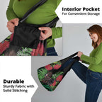 Meri Kirihimete New Zealand Grocery Bag Piwakawaka Koru Fern Mix Pohutukawa - Aussie Hoodie