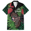 Meri Kirihimete New Zealand Hawaiian Shirt Piwakawaka Koru Fern Mix Pohutukawa - Aussie Hoodie