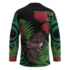 Meri Kirihimete New Zealand Hockey Jersey Piwakawaka Koru Fern Mix Pohutukawa - Aussie Hoodie