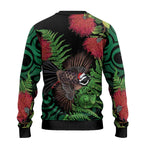 Meri Kirihimete New Zealand Ugly Christmas Sweater Piwakawaka Koru Fern Mix Pohutukawa - Aussie Hoodie