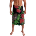 Meri Kirihimete New Zealand Lavalava Piwakawaka Koru Fern Mix Pohutukawa - Aussie Hoodie