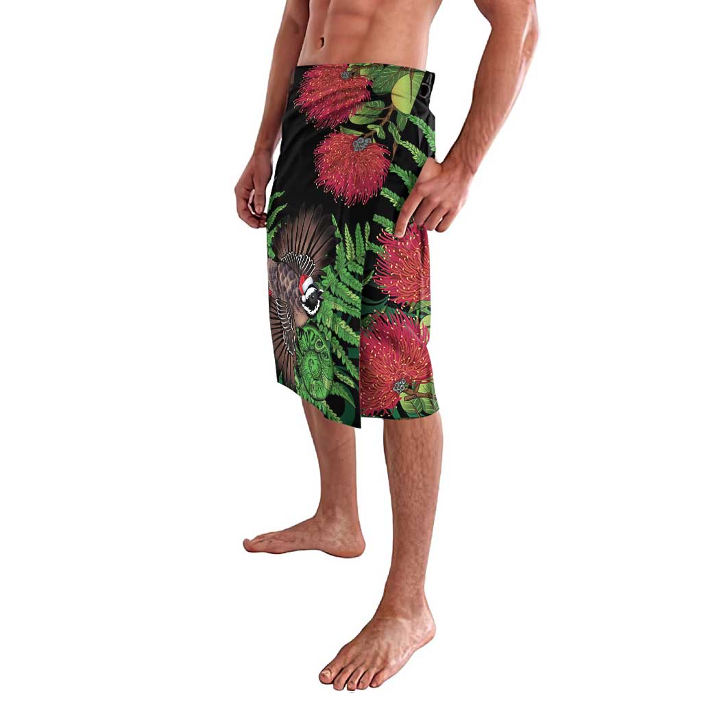 Meri Kirihimete New Zealand Lavalava Piwakawaka Koru Fern Mix Pohutukawa - Aussie Hoodie