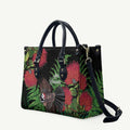 Meri Kirihimete New Zealand Leather Bag Piwakawaka Koru Fern Mix Pohutukawa - Aussie Hoodie