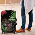 Meri Kirihimete New Zealand Luggage Cover Piwakawaka Koru Fern Mix Pohutukawa - Aussie Hoodie