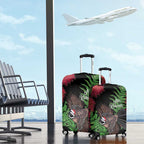 Meri Kirihimete New Zealand Luggage Cover Piwakawaka Koru Fern Mix Pohutukawa - Aussie Hoodie