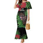 Meri Kirihimete New Zealand Mermaid Dress Piwakawaka Koru Fern Mix Pohutukawa - Aussie Hoodie
