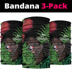 Meri Kirihimete New Zealand Neck Gaiter Piwakawaka Koru Fern Mix Pohutukawa - Aussie Hoodie