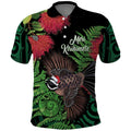 Meri Kirihimete New Zealand Polo Shirt Piwakawaka Koru Fern Mix Pohutukawa - Aussie Hoodie