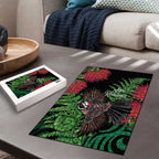 Meri Kirihimete New Zealand Puzzle Piwakawaka Koru Fern Mix Pohutukawa - Aussie Hoodie