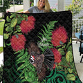 Meri Kirihimete New Zealand Quilt Piwakawaka Koru Fern Mix Pohutukawa - Aussie Hoodie