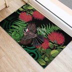 Meri Kirihimete New Zealand Rubber Doormat Piwakawaka Koru Fern Mix Pohutukawa - Aussie Hoodie