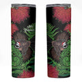 Meri Kirihimete New Zealand Skinny Tumbler Piwakawaka Koru Fern Mix Pohutukawa - Aussie Hoodie