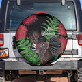Meri Kirihimete New Zealand Spare Tire Cover Piwakawaka Koru Fern Mix Pohutukawa - Aussie Hoodie