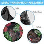 Meri Kirihimete New Zealand Spare Tire Cover Piwakawaka Koru Fern Mix Pohutukawa - Aussie Hoodie