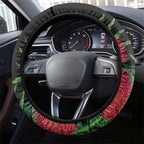 Meri Kirihimete New Zealand Steering Wheel Cover Piwakawaka Koru Fern Mix Pohutukawa - Aussie Hoodie