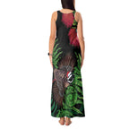 Meri Kirihimete New Zealand Tank Maxi Dress Piwakawaka Koru Fern Mix Pohutukawa - Aussie Hoodie