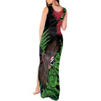 Meri Kirihimete New Zealand Tank Maxi Dress Piwakawaka Koru Fern Mix Pohutukawa - Aussie Hoodie