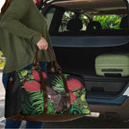 Meri Kirihimete New Zealand Travel Bag Piwakawaka Koru Fern Mix Pohutukawa - Aussie Hoodie