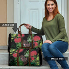 Meri Kirihimete New Zealand Travel Bag Piwakawaka Koru Fern Mix Pohutukawa - Aussie Hoodie
