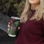 Meri Kirihimete New Zealand Tumbler Cup Piwakawaka Koru Fern Mix Pohutukawa - Aussie Hoodie