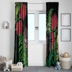 Meri Kirihimete New Zealand Window Curtain Piwakawaka Koru Fern Mix Pohutukawa - Aussie Hoodie