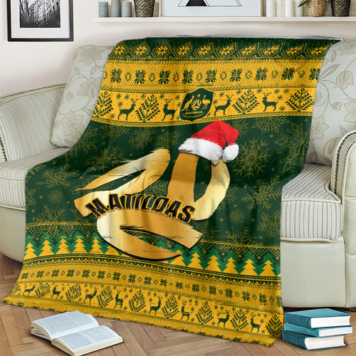 personalised-australia-matildas-christmas-blanket-merry-xmas-2023-national-color