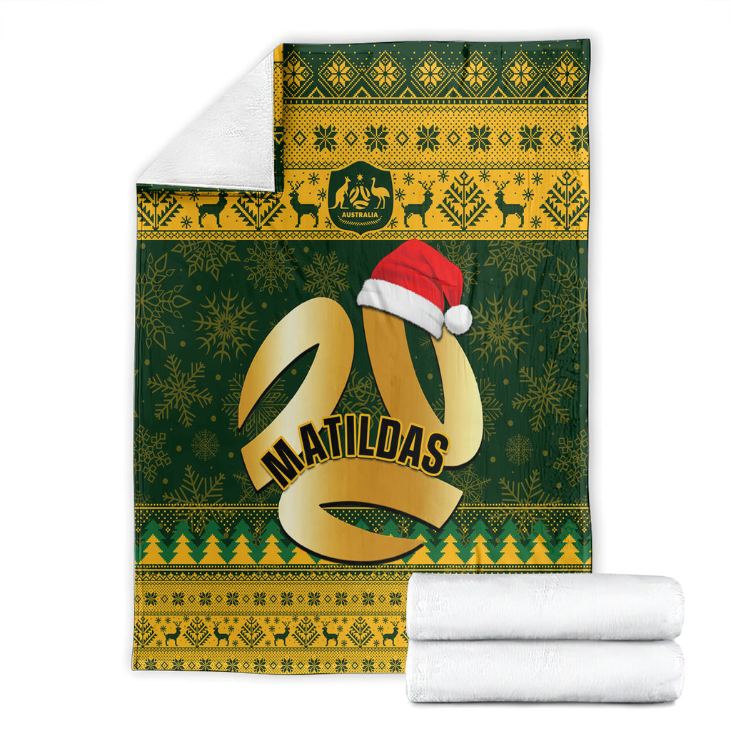 personalised-australia-matildas-christmas-blanket-merry-xmas-2023-national-color