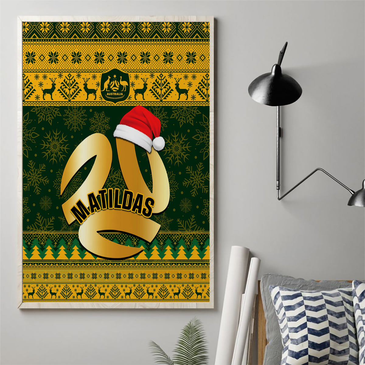 personalised-australia-matildas-christmas-canvas-wall-art-merry-xmas-2023-national-color