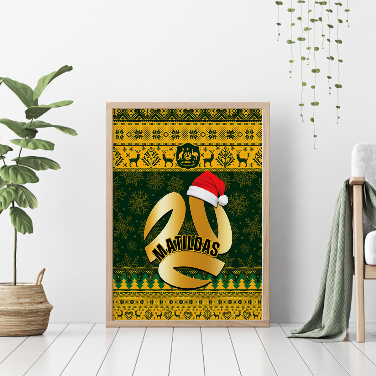 personalised-australia-matildas-christmas-canvas-wall-art-merry-xmas-2023-national-color