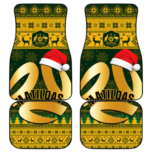 personalised-australia-matildas-christmas-car-mats-merry-xmas-2023-national-color