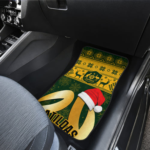personalised-australia-matildas-christmas-car-mats-merry-xmas-2023-national-color