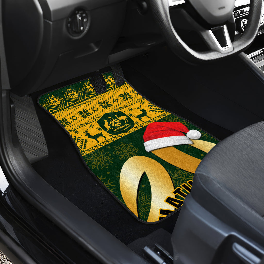 personalised-australia-matildas-christmas-car-mats-merry-xmas-2023-national-color