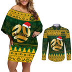 personalised-australia-matildas-christmas-couples-matching-off-shoulder-short-dress-and-long-sleeve-button-shirts-merry-xmas-2023-national-color