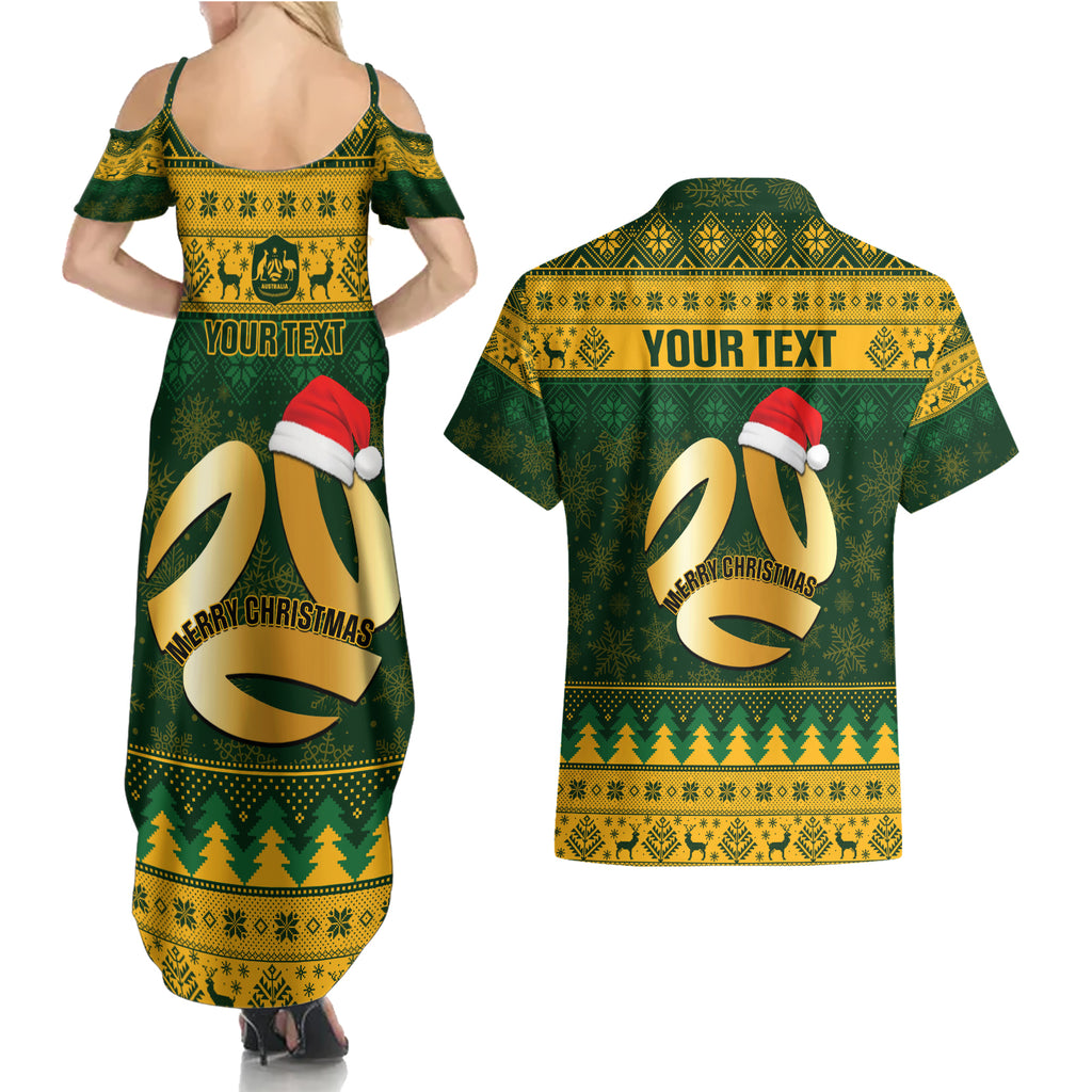 personalised-australia-matildas-christmas-couples-matching-summer-maxi-dress-and-hawaiian-shirt-merry-xmas-2023-national-color