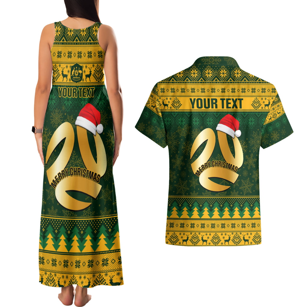personalised-australia-matildas-christmas-couples-matching-tank-maxi-dress-and-hawaiian-shirt-merry-xmas-2023-national-color