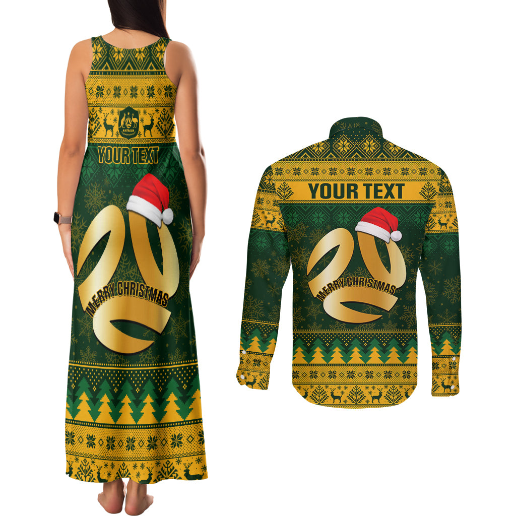 personalised-australia-matildas-christmas-couples-matching-tank-maxi-dress-and-long-sleeve-button-shirts-merry-xmas-2023-national-color