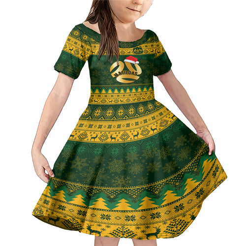personalised-australia-matildas-christmas-family-matching-mermaid-dress-and-hawaiian-shirt-merry-xmas-2023-national-color