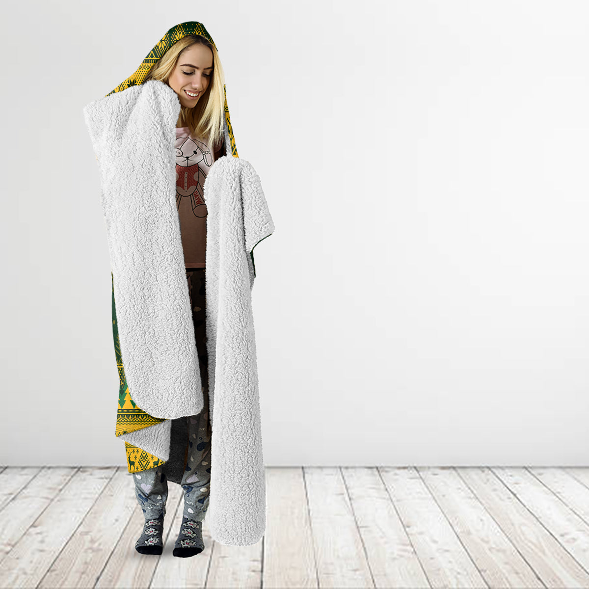 personalised-australia-matildas-christmas-hooded-blanket-merry-xmas-2023-national-color