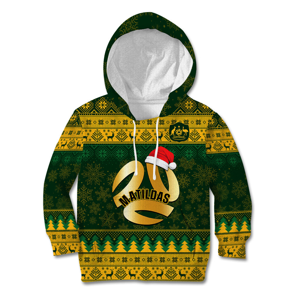 personalised-australia-matildas-christmas-kid-hoodie-merry-xmas-2023-national-color