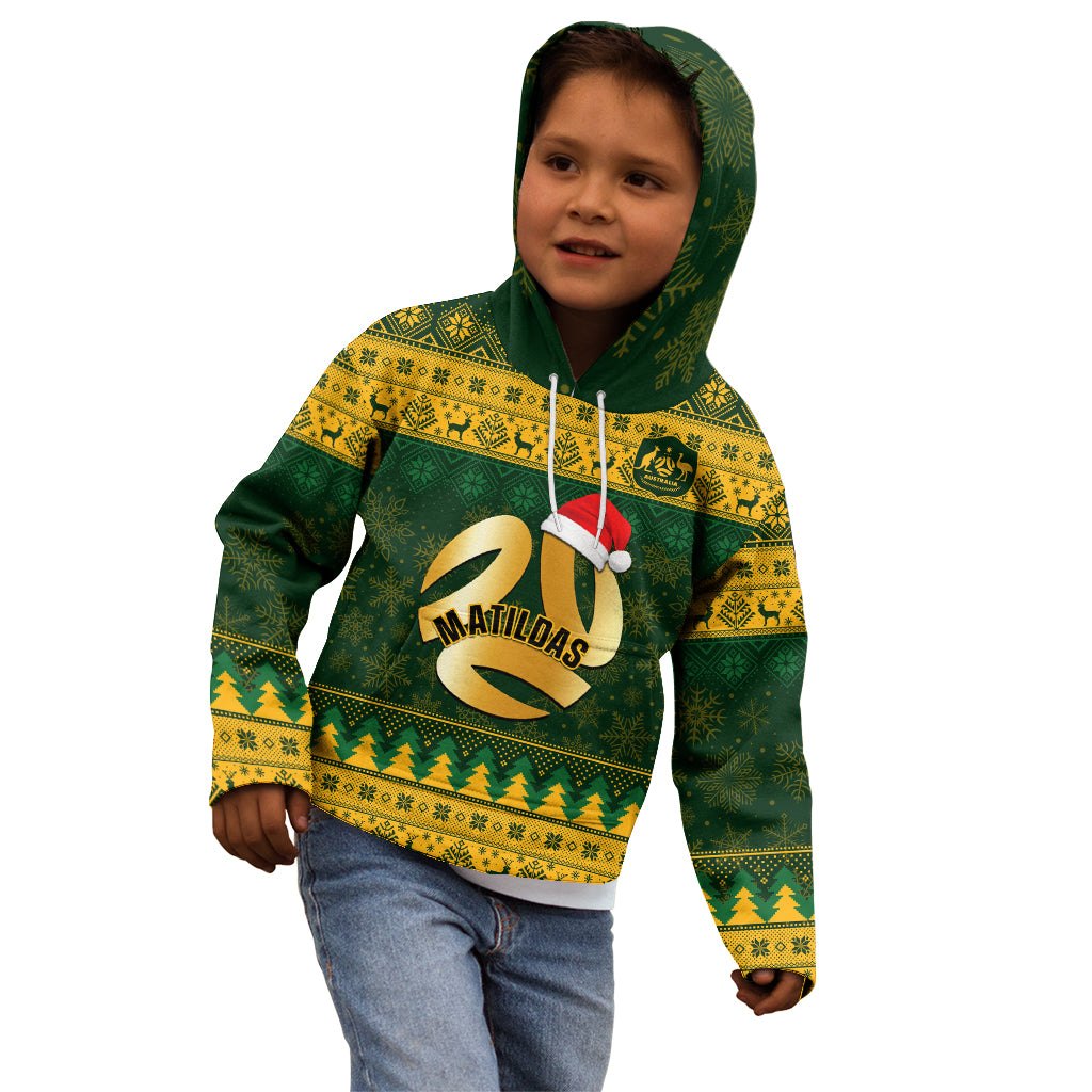 personalised-australia-matildas-christmas-kid-hoodie-merry-xmas-2023-national-color