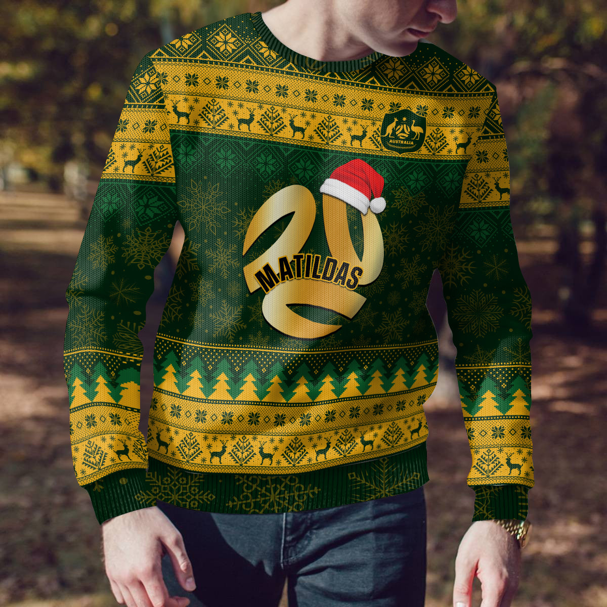 personalised-australia-matildas-christmas-ugly-christmas-sweater-merry-xmas-2023-national-color